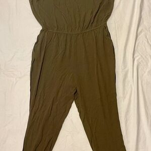 Plus Size Olive Green Women's Jumpsuit